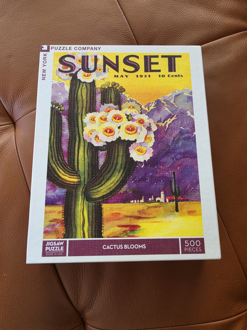 Sunset 1931 Cover "Cactus Blooms" 500-Piece Jigsaw Puzzle 2025 EUC